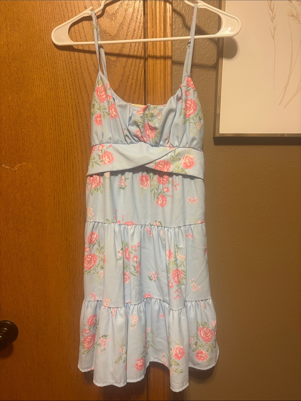 Altar'd State Floral Blue Dress
